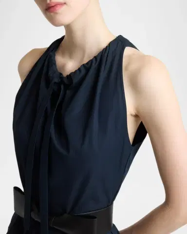Givenchy Asymmetric Cotton Poplin Sleeveless Midi Dress | Thumbnail 5 Givenchy Asymmetric Cotton Poplin Sleeveless Midi Dress | Thumbnail 5