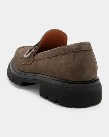 Ferragamo Men's Andover Suede Lug-Sole Loafers | Thumbnail 2 Ferragamo Men's Andover Suede Lug-Sole Loafers | Thumbnail 2