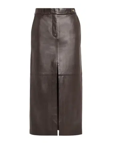 Co Double-Slit Leather Midi Pencil Skirt | Thumbnail 1 Co Double-Slit Leather Midi Pencil Skirt | Thumbnail 1
