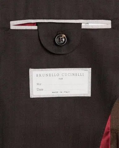 Brunello Cucinelli Men's Wool and Cashmere Chevron Double-Breasted Suit | Thumbnail 7 Brunello Cucinelli Men's Wool and Cashmere Chevron Double-Breasted Suit | Thumbnail 7