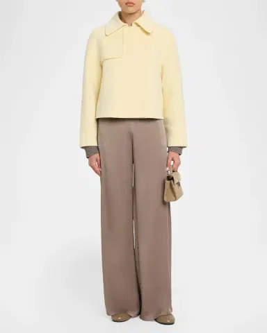 Fabiana Filippi Wide-Leg Envers Satin Pants | Thumbnail 2 Fabiana Filippi Wide-Leg Envers Satin Pants | Thumbnail 2