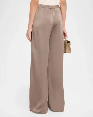 Fabiana Filippi Wide-Leg Envers Satin Pants | Thumbnail 3 Fabiana Filippi Wide-Leg Envers Satin Pants | Thumbnail 3