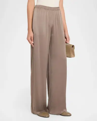 Fabiana Filippi Wide-Leg Envers Satin Pants | Thumbnail 4 Fabiana Filippi Wide-Leg Envers Satin Pants | Thumbnail 4