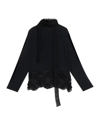 Fabiana Filippi Lace-Trim Crepe De Chine Blouse | Thumbnail 1 Fabiana Filippi Lace-Trim Crepe De Chine Blouse | Thumbnail 1