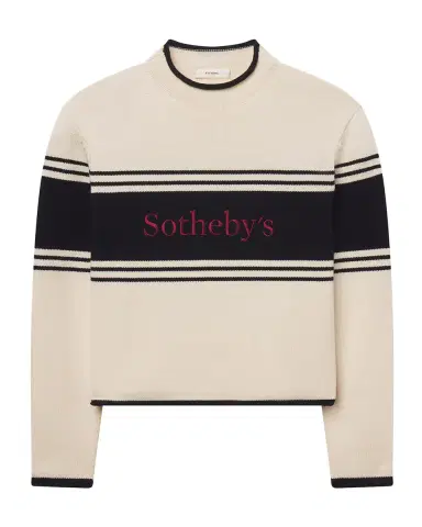 Frame x Sotheby's Embroidered Striped Cotton Sweater | Thumbnail 3 Frame x Sotheby's Embroidered Striped Cotton Sweater | Thumbnail 3