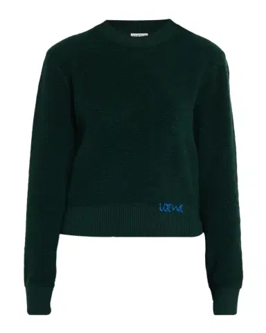 LOEWE Logo Embroidered Wool Crewneck Sweater | Thumbnail 1 LOEWE Logo Embroidered Wool Crewneck Sweater | Thumbnail 1