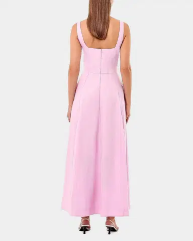 NICHOLAS Anya Sweetheart Linen Midi Dress | Thumbnail 3 NICHOLAS Anya Sweetheart Linen Midi Dress | Thumbnail 3