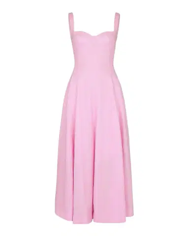 NICHOLAS Anya Sweetheart Linen Midi Dress | Thumbnail 1 NICHOLAS Anya Sweetheart Linen Midi Dress | Thumbnail 1
