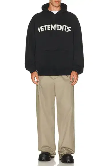 Vetements Tape Logo Destroyed Hoodie | Thumbnail 3 Vetements Tape Logo Destroyed Hoodie | Thumbnail 3
