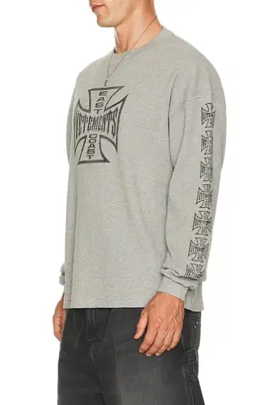 Vetements Big Biker Cross Waffle Longsleeve | Thumbnail 2 Vetements Big Biker Cross Waffle Longsleeve | Thumbnail 2