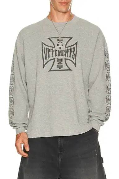 Vetements Big Biker Cross Waffle Longsleeve | Thumbnail 1 Vetements Big Biker Cross Waffle Longsleeve | Thumbnail 1