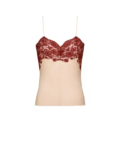 Yves Saint Laurent laced camisole in silk satin | Thumbnail 1 Yves Saint Laurent laced camisole in silk satin | Thumbnail 1