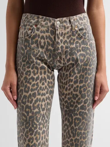 RE/DONE Women's Blondie Leopard Mid-Rise Jeans - Leopard | Thumbnail 5 RE/DONE Women's Blondie Leopard Mid-Rise Jeans - Leopard | Thumbnail 5