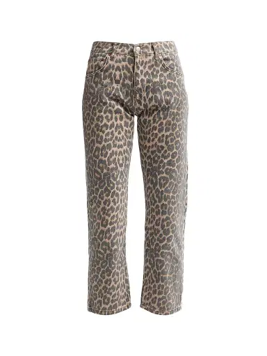 RE/DONE Women's Blondie Leopard Mid-Rise Jeans - Leopard | Thumbnail 1 RE/DONE Women's Blondie Leopard Mid-Rise Jeans - Leopard | Thumbnail 1