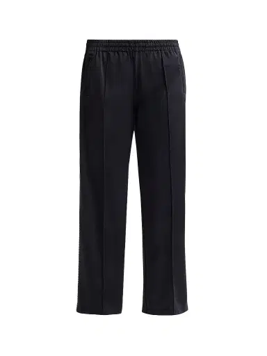 RE/DONE Women's Mel Crease-Front Track Pants - Black With White | Thumbnail 1 RE/DONE Women's Mel Crease-Front Track Pants - Black With White | Thumbnail 1