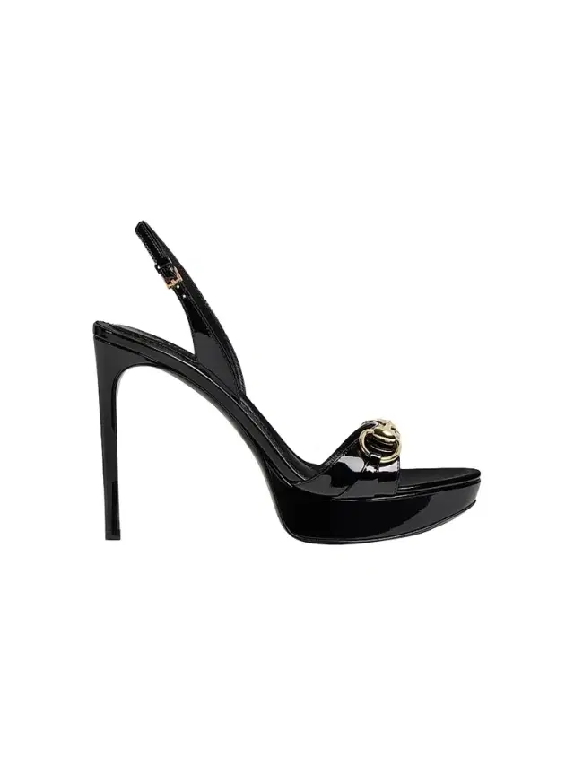 Women's Donna 105MM Horsebit Platform Sandal - Black Women's Donna 105MM Horsebit Platform Sandal - Black