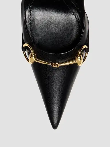 Gucci Women's Donna 110MM Leather Pumps - Nero | Thumbnail 4 Gucci Women's Donna 110MM Leather Pumps - Nero | Thumbnail 4