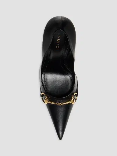 Gucci Women's Donna 110MM Leather Pumps - Nero | Thumbnail 5 Gucci Women's Donna 110MM Leather Pumps - Nero | Thumbnail 5