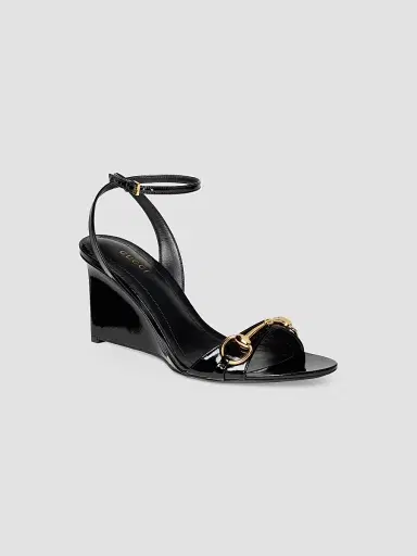 Gucci Women's Donna 80MM Wedge Sandals - Black | Thumbnail 2 Gucci Women's Donna 80MM Wedge Sandals - Black | Thumbnail 2