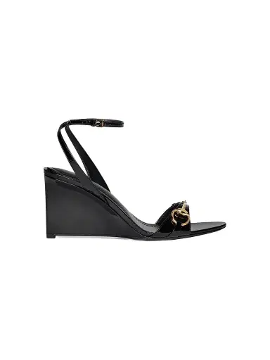Gucci Women's Donna 80MM Wedge Sandals - Black | Thumbnail 1 Gucci Women's Donna 80MM Wedge Sandals - Black | Thumbnail 1