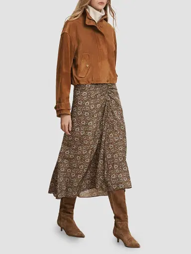 Veronica Beard Women's Bateman Suede Jacket - Acorn | Thumbnail 2 Veronica Beard Women's Bateman Suede Jacket - Acorn | Thumbnail 2