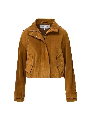 Veronica Beard Women's Bateman Suede Jacket - Acorn | Thumbnail 1 Veronica Beard Women's Bateman Suede Jacket - Acorn | Thumbnail 1