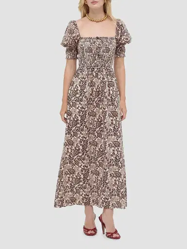 Hill House Home Women's The Malene Nap Dress - Chedworth Paisley Brown | Thumbnail 2 Hill House Home Women's The Malene Nap Dress - Chedworth Paisley Brown | Thumbnail 2