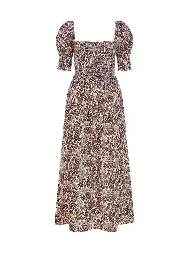 Hill House Home Women's The Malene Nap Dress - Chedworth Paisley Brown | Thumbnail 1 Hill House Home Women's The Malene Nap Dress - Chedworth Paisley Brown | Thumbnail 1