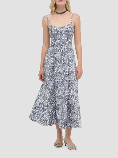 Hill House Home Women's The Fiona Dress - Chedworth Paisley Blue | Thumbnail 3 Hill House Home Women's The Fiona Dress - Chedworth Paisley Blue | Thumbnail 3
