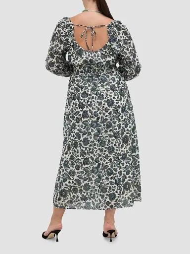 Hill House Home Women's The Eugenia Nap Dress - Jacobean Bloom Blue Green | Thumbnail 5 Hill House Home Women's The Eugenia Nap Dress - Jacobean Bloom Blue Green | Thumbnail 5