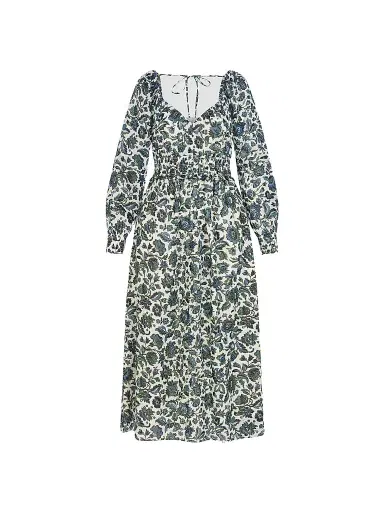 Hill House Home Women's The Eugenia Nap Dress - Jacobean Bloom Blue Green | Thumbnail 1 Hill House Home Women's The Eugenia Nap Dress - Jacobean Bloom Blue Green | Thumbnail 1