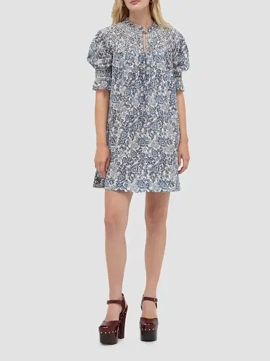 Hill House Home Women's The Zinnia Mini Nap Dress - Chedworth Paisley Blue | Thumbnail 2 Hill House Home Women's The Zinnia Mini Nap Dress - Chedworth Paisley Blue | Thumbnail 2