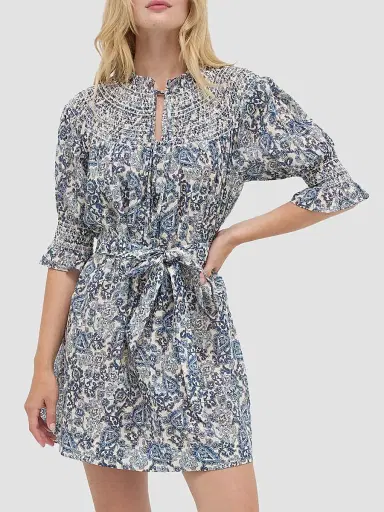Hill House Home Women's The Zinnia Mini Nap Dress - Chedworth Paisley Blue | Thumbnail 3 Hill House Home Women's The Zinnia Mini Nap Dress - Chedworth Paisley Blue | Thumbnail 3
