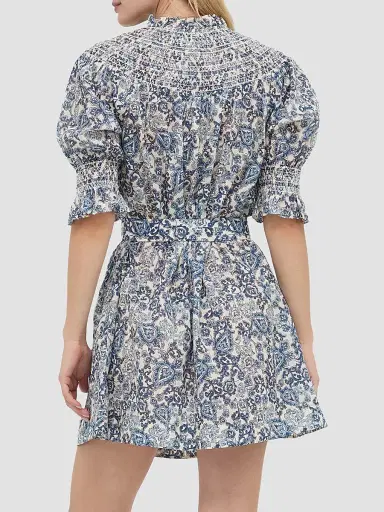 Hill House Home Women's The Zinnia Mini Nap Dress - Chedworth Paisley Blue | Thumbnail 4 Hill House Home Women's The Zinnia Mini Nap Dress - Chedworth Paisley Blue | Thumbnail 4