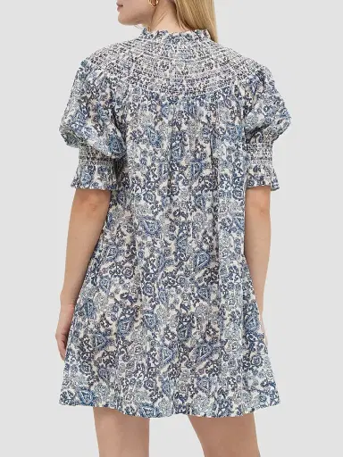 Hill House Home Women's The Zinnia Mini Nap Dress - Chedworth Paisley Blue | Thumbnail 5 Hill House Home Women's The Zinnia Mini Nap Dress - Chedworth Paisley Blue | Thumbnail 5