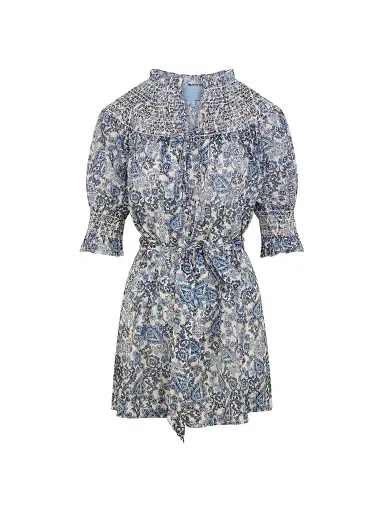 Hill House Home Women's The Zinnia Mini Nap Dress - Chedworth Paisley Blue | Thumbnail 1 Hill House Home Women's The Zinnia Mini Nap Dress - Chedworth Paisley Blue | Thumbnail 1