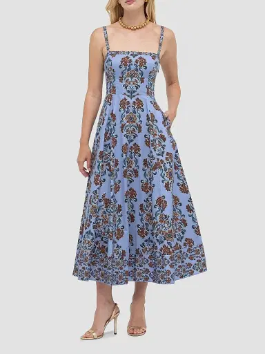 Hill House Home Women's The Margot Dress - Stowell Medallion Iris | Thumbnail 2 Hill House Home Women's The Margot Dress - Stowell Medallion Iris | Thumbnail 2