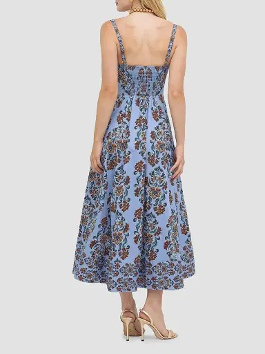Hill House Home Women's The Margot Dress - Stowell Medallion Iris | Thumbnail 4 Hill House Home Women's The Margot Dress - Stowell Medallion Iris | Thumbnail 4