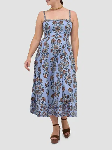 Hill House Home Women's The Margot Dress - Stowell Medallion Iris | Thumbnail 5 Hill House Home Women's The Margot Dress - Stowell Medallion Iris | Thumbnail 5