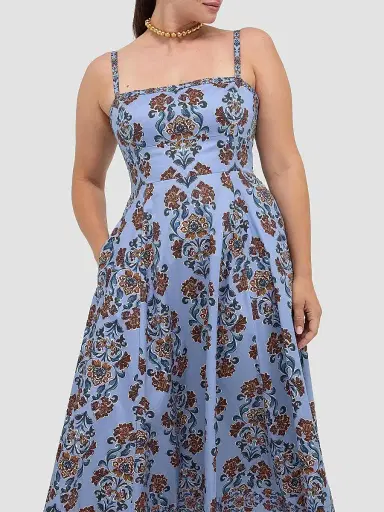 Hill House Home Women's The Margot Dress - Stowell Medallion Iris | Thumbnail 6 Hill House Home Women's The Margot Dress - Stowell Medallion Iris | Thumbnail 6