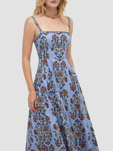 Hill House Home Women's The Margot Dress - Stowell Medallion Iris | Thumbnail 7 Hill House Home Women's The Margot Dress - Stowell Medallion Iris | Thumbnail 7