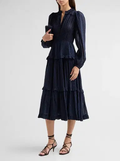 Ulla Johnson Women's Ardelle Clip Dot Cotton Midi-Dress | Thumbnail 4 Ulla Johnson Women's Ardelle Clip Dot Cotton Midi-Dress | Thumbnail 4