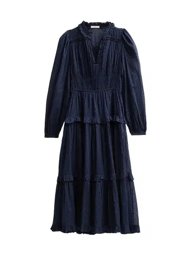 Ulla Johnson Women's Ardelle Clip Dot Cotton Midi-Dress | Thumbnail 1 Ulla Johnson Women's Ardelle Clip Dot Cotton Midi-Dress | Thumbnail 1