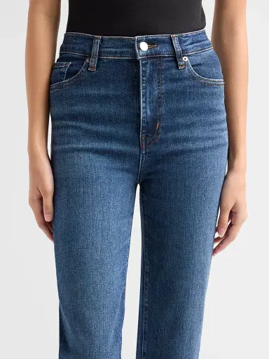 FRAME Women's Le Sleek High-Rise Straight Jeans - Showdown Raw Fray | Thumbnail 5 FRAME Women's Le Sleek High-Rise Straight Jeans - Showdown Raw Fray | Thumbnail 5