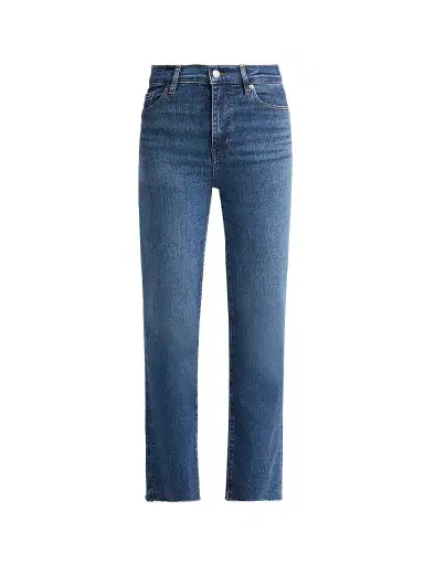FRAME Women's Le Sleek High-Rise Straight Jeans - Showdown Raw Fray | Thumbnail 1 FRAME Women's Le Sleek High-Rise Straight Jeans - Showdown Raw Fray | Thumbnail 1
