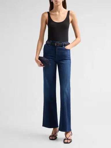 FRAME Women's Le Slim High-Rise Palazzo Jeans - Ultraviolet | Thumbnail 2 FRAME Women's Le Slim High-Rise Palazzo Jeans - Ultraviolet | Thumbnail 2