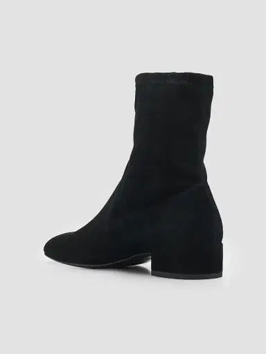 Stuart Weitzman Women's Bacari 25MM Suede Ankle Boots - Black | Thumbnail 4 Stuart Weitzman Women's Bacari 25MM Suede Ankle Boots - Black | Thumbnail 4