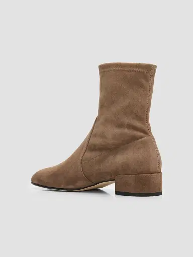 Stuart Weitzman Women's Bacari 25MM Suede Ankle Boots - Weathered Taupe | Thumbnail 4 Stuart Weitzman Women's Bacari 25MM Suede Ankle Boots - Weathered Taupe | Thumbnail 4