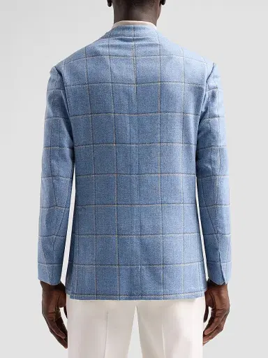 Sartorio Napoli Men's Heavy Plaid Wool-Cashmere Sport Coat - Blue | Thumbnail 3 Sartorio Napoli Men's Heavy Plaid Wool-Cashmere Sport Coat - Blue | Thumbnail 3