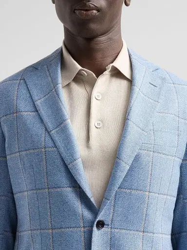 Sartorio Napoli Men's Heavy Plaid Wool-Cashmere Sport Coat - Blue | Thumbnail 5 Sartorio Napoli Men's Heavy Plaid Wool-Cashmere Sport Coat - Blue | Thumbnail 5